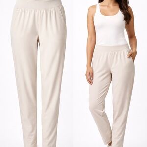 Athleta Brooklyn Ankle Pant | Beige Cream | Stretch Travel Work Pant | 8 Petite